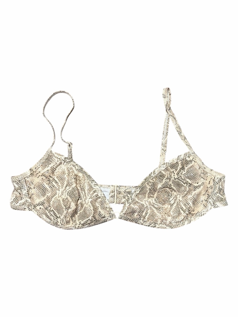 NWT Good American Swim Perfect Fit Snake Print Bikini Top Large or 2X - Picture 3 of 5